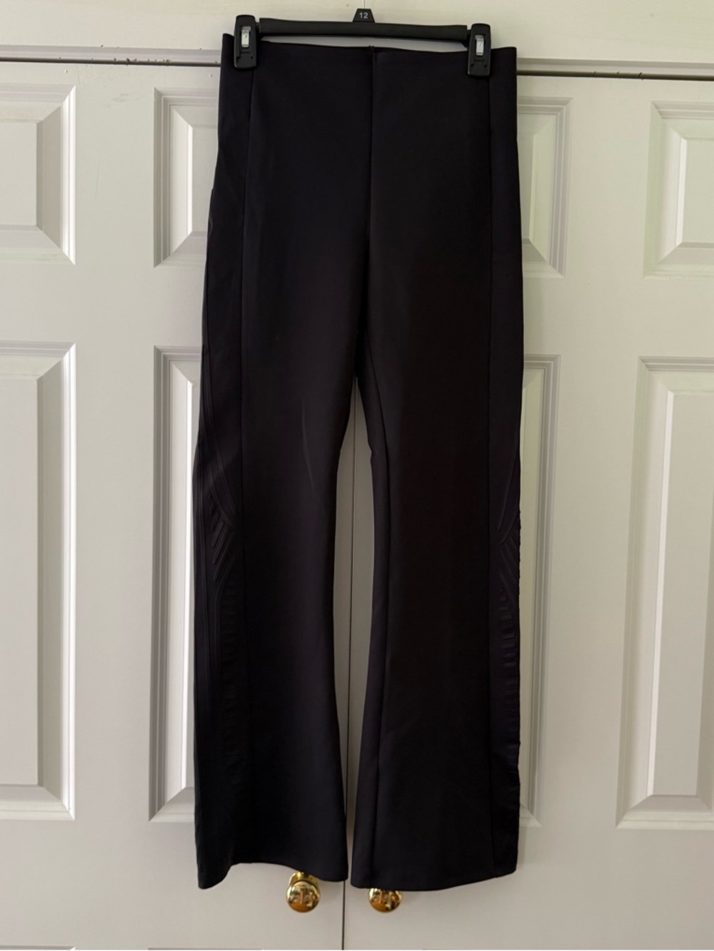 ⭐️ OYSHO Neoprene Black Flare Pants with Subtle Side Paneling